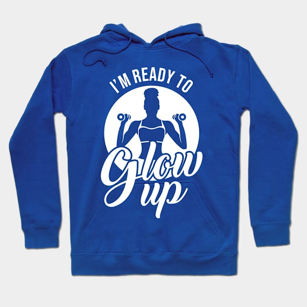 Glow Up Now Workout T-Shirt Hoodie by Melanificent1